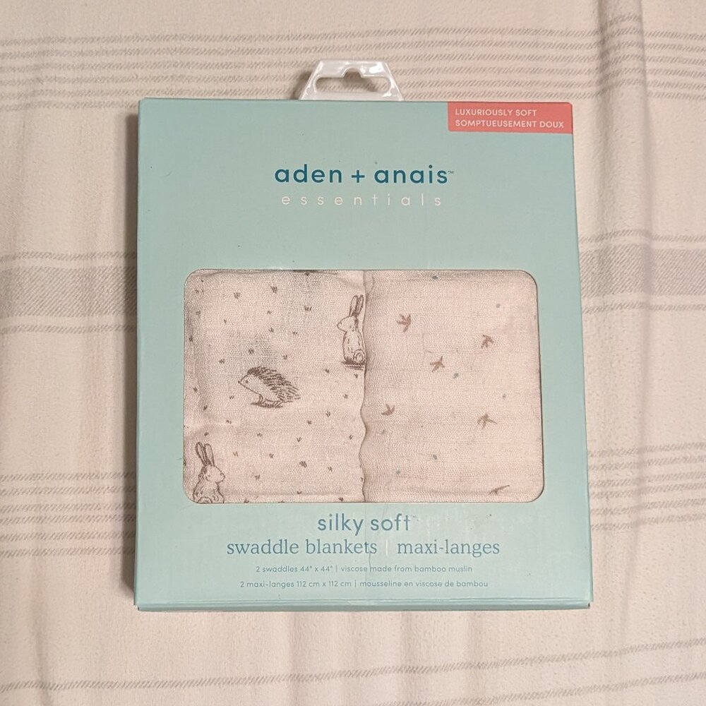 NIB Aden & Anais swaddle blankets, 2 pk